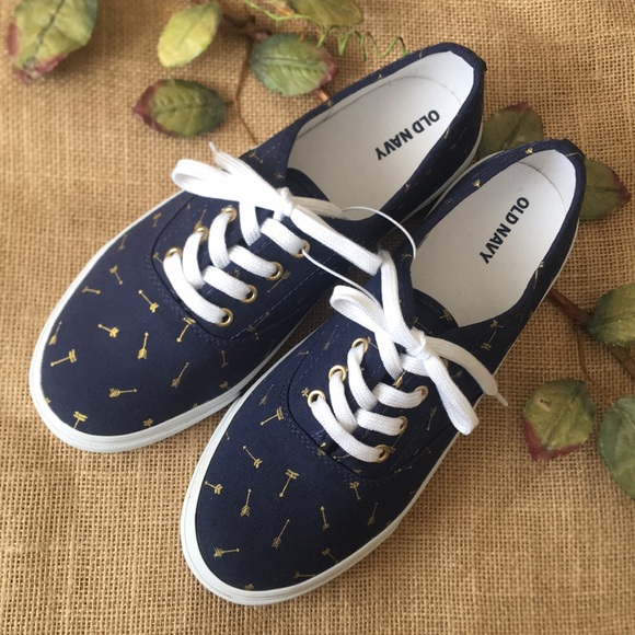 Old Navy Other - Old Navy Girls Navy Blue Sneakers NWT Size 5